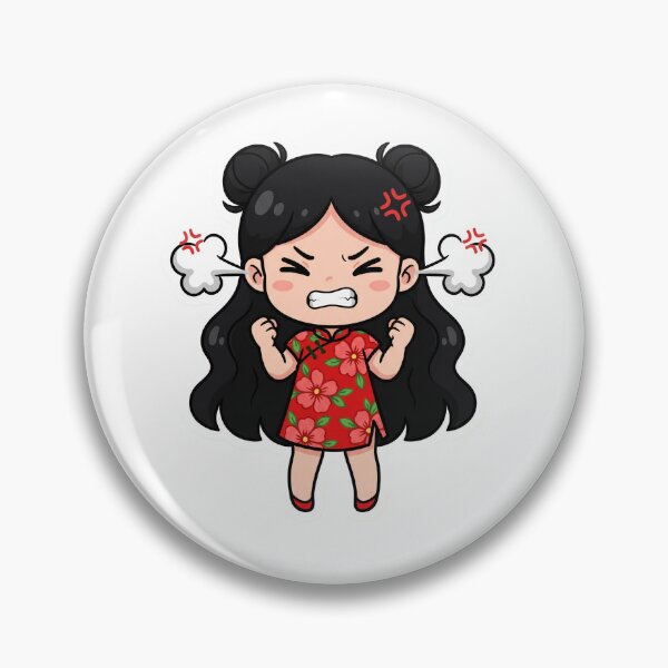 Item preview, Angry Chibi Girl PNG Sticker | Cute Kawaii Anime Emotion Sticker | Funny Cartoon Mood Clipart for WhatsApp & Telegram designed and sold by ashwin131.