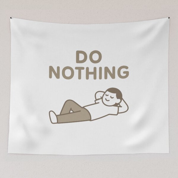 Item preview, Do Nothing – Funny Lazy Minimalist designed and sold by echoink-studio.