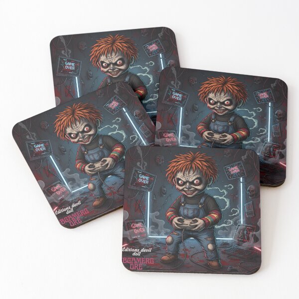 Item preview, Game Over Slasher Evil Doll - Retro Glitch Horror - Haunted Console Art designed and sold by JBGAMERGORE.