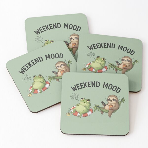 Item preview, Weekend Mood Frog & Sloth Shirt – Overthinking Frog and Burnt Out Sloth Meme designed and sold by ZyxDes.