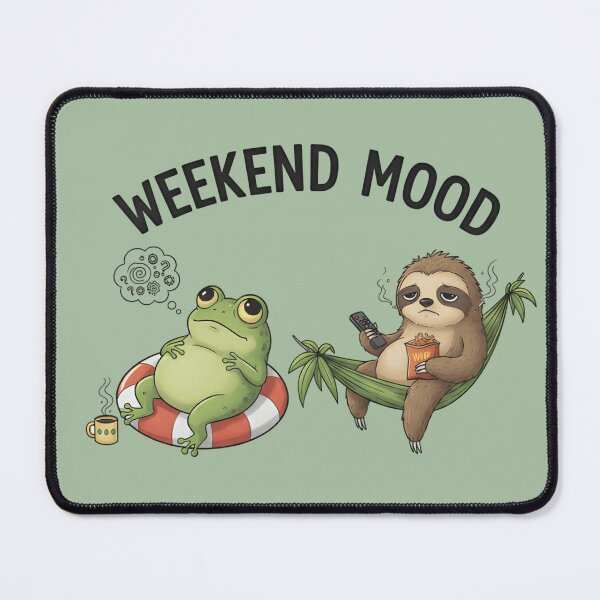 Item preview, Weekend Mood Frog & Sloth Shirt – Overthinking Frog and Burnt Out Sloth Meme designed and sold by ZyxDes.