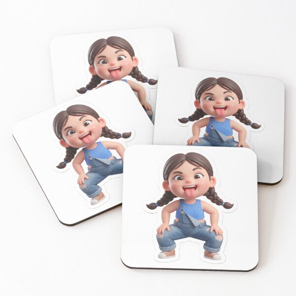 Item preview, Funny Cute Girl PNG Sticker | 3D Kawaii Cartoon Emoji Sticker | Playful Chibi Character for WhatsApp, Telegram & Etsy designed and sold by ashwin131.