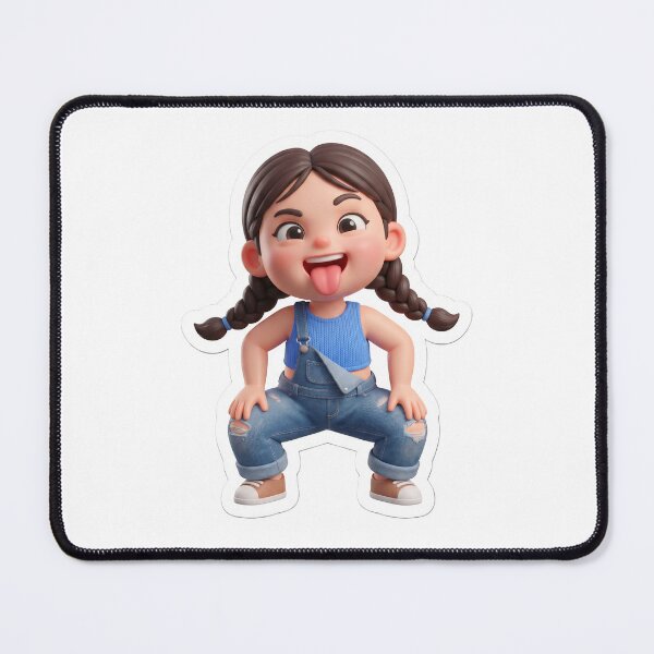 Item preview, Funny Cute Girl PNG Sticker | 3D Kawaii Cartoon Emoji Sticker | Playful Chibi Character for WhatsApp, Telegram & Etsy designed and sold by ashwin131.