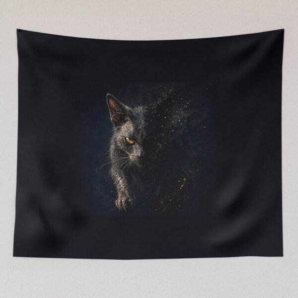 Item preview, Emergence Void Portrait – Lykoi Cat Noxfer Dark Shadow Dissolve Design designed and sold by ArtivaNest.