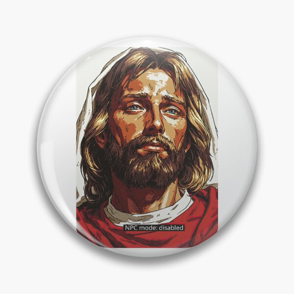 Item preview, NPC Mode Disabled Jesus Staring Down Meme designed and sold by Piotrek0001.