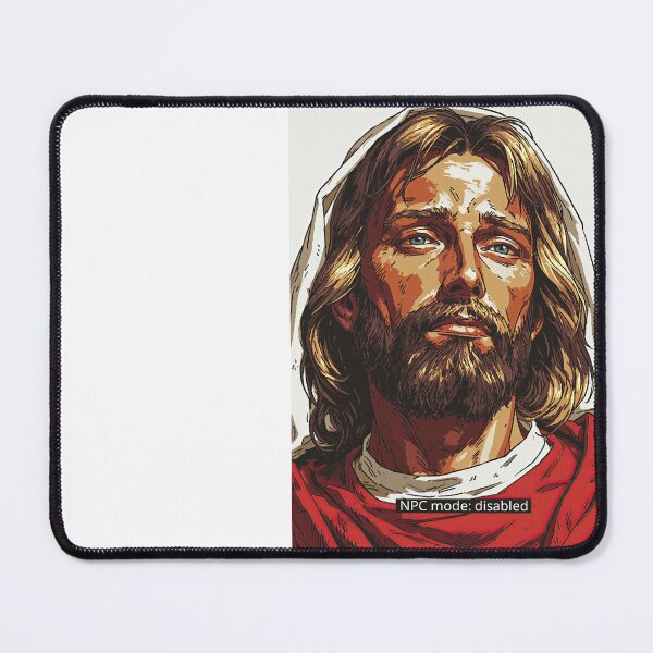 Item preview, NPC Mode Disabled Jesus Staring Down Meme designed and sold by Piotrek0001.