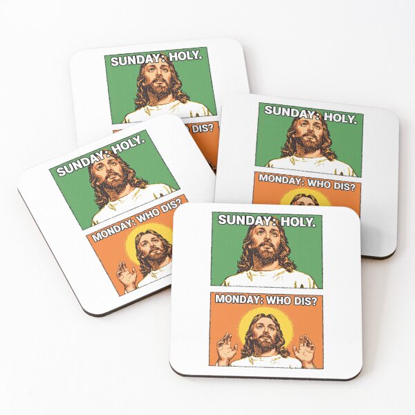 Item preview, Sunday Holy Monday Who Dis Green Panel Art designed and sold by Piotrek0001.