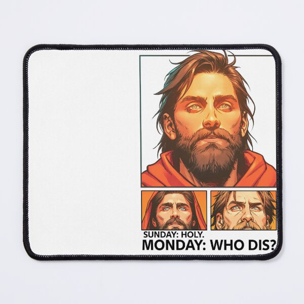 Item preview, Sunday Holy Monday Who Dis Two Panels Meme designed and sold by Piotrek0001.