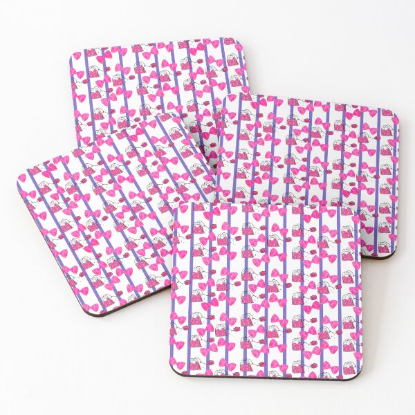 Item preview, Candy Pink Coquette Bow Pattern – Cute Girly Aesthetic, “Girl Stuff” Graphic Design, Y2K Soft Girl Style | Purple Stripes designed and sold by VirtuallyCreativ .
