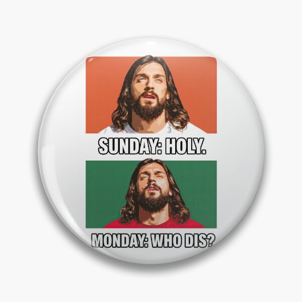 Item preview, Sunday Holy Monday Who Dis Red Green Panels designed and sold by Piotrek0001.