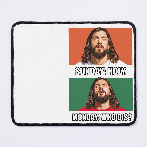 Item preview, Sunday Holy Monday Who Dis Red Green Panels designed and sold by Piotrek0001.
