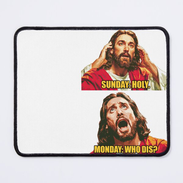 Item preview, Sunday Holy Monday Who Dis Red Lower Panel designed and sold by Piotrek0001.