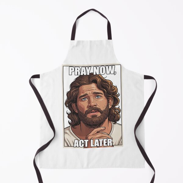 Item preview, Pray Now Act Later Jesus Staring Art designed and sold by Piotrek0001.