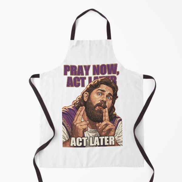 Item preview, Pray Now Act Later Jesus Hand on Chin designed and sold by Piotrek0001.