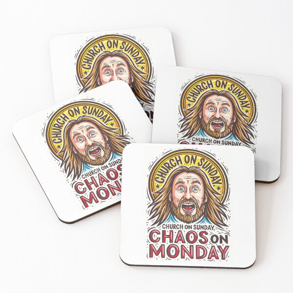 Item preview, Church on Sunday Chaos on Monday Retro Emblem designed and sold by Piotrek0001.