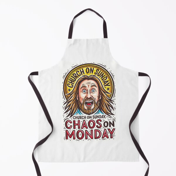 Item preview, Church on Sunday Chaos on Monday Retro Emblem designed and sold by Piotrek0001.