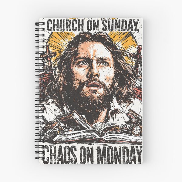 Item preview, Church on Sunday Chaos on Monday Black and White Grunge designed and sold by Piotrek0001.
