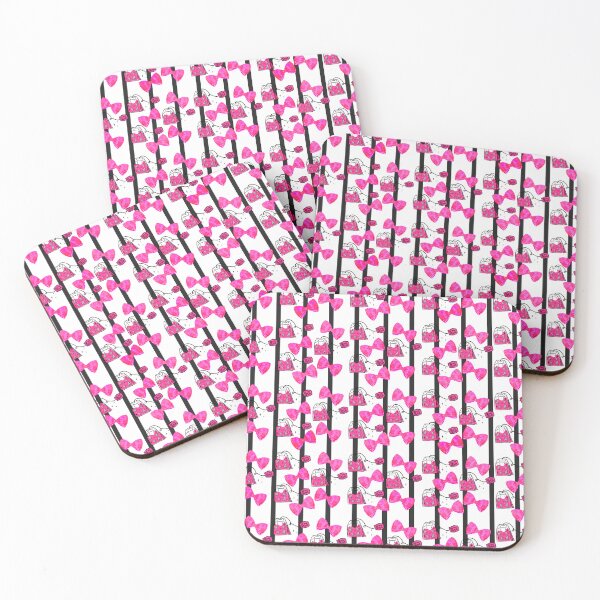 Item preview, Candy Pink Coquette Bow Pattern – Cute Girly Aesthetic, “Girl Stuff” Graphic Design, Y2K Soft Girl Style | Black Stripes designed and sold by VirtuallyCreativ .