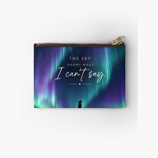Item preview, Aurora Sky Quote Poster | Deep Emotional Night Aesthetic | Northern Lights Minimal Typography Art designed and sold by NA-art725.