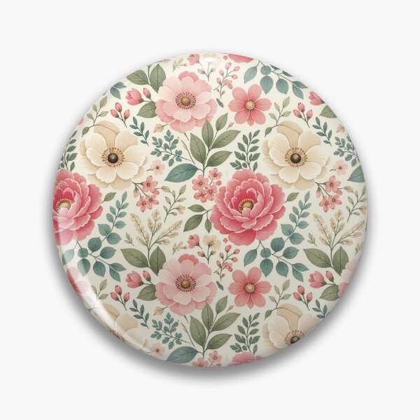 Artikelvorschau, Zartes pastellfarbenes Blumenmuster – Romantisches botanisches Design mit rosa Pfingstrosen entworfen und verkauft von OrakArt.