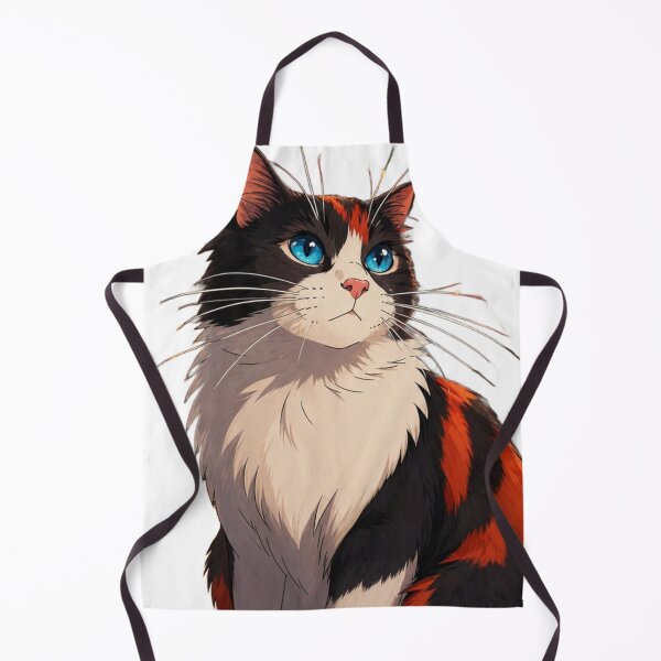 Item preview, Cute Calico Cat with Blue Eyes Portrait designed and sold by KUHATLIKHA.
