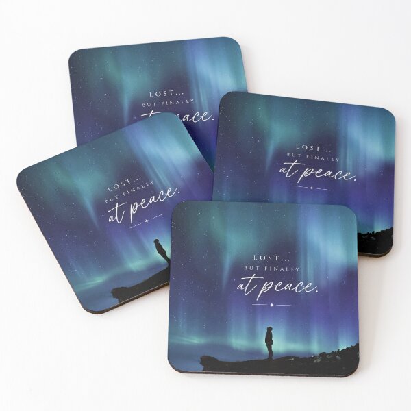 Item preview, Lost But At Peace Quote | Calm Night Sky Aesthetic | Healing & Self Reflection Poster designed and sold by NA-art725.