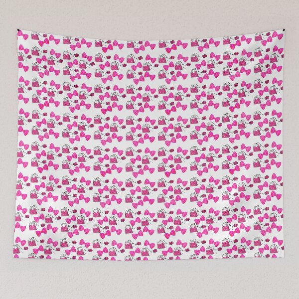 Item preview, Sweet Pink Coquette Bow & Tea Pattern – Cute Girly Aesthetic, “Girl Stuff” Graphic Design, Y2K Soft Girl Style designed and sold by VirtuallyCreativ .