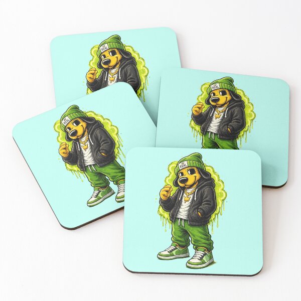 Item preview, Cool Green Street Dog with Hip Hop Style designed and sold by HOPPER420.