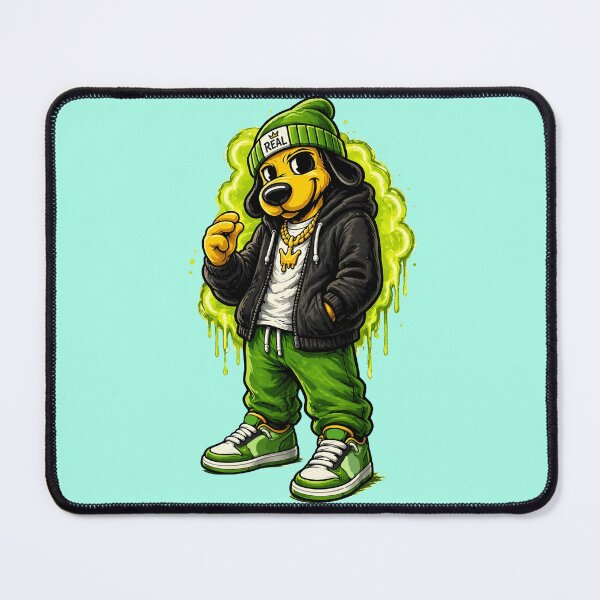 Item preview, Cool Green Street Dog with Hip Hop Style designed and sold by HOPPER420.