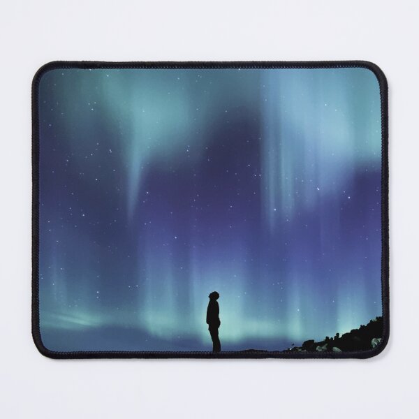 Item preview, Northern Lights Landscape Poster | Minimal Night Sky Aesthetic | Aurora Borealis Wall Art designed and sold by NA-art725.