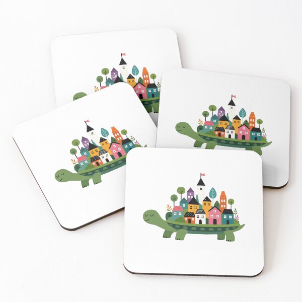 Item preview, Cute Turtle with Tiny City designed and sold by OlhaDreamArt.