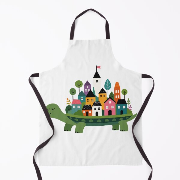 Item preview, Cute Turtle with Tiny City designed and sold by OlhaDreamArt.