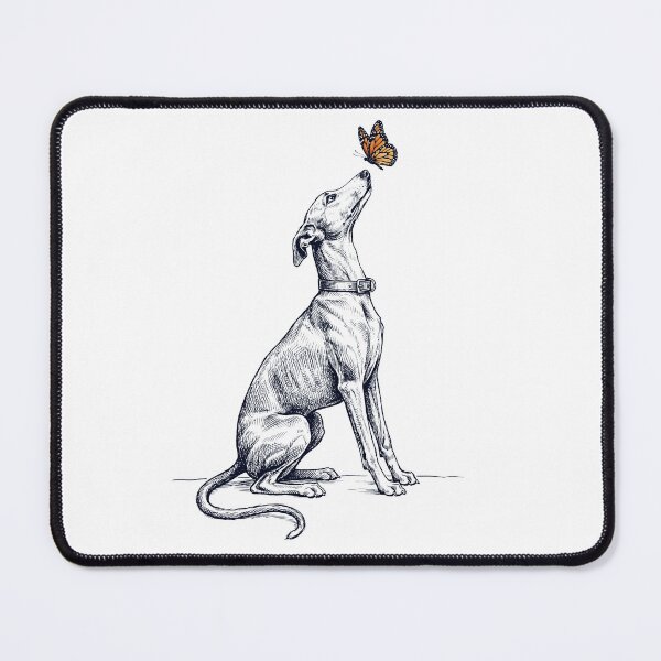 Item preview, Vintage Whippet with Butterfly Dog Lover designed and sold by DoodleTortle.