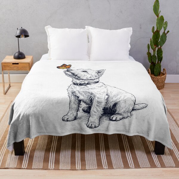 Item preview, Vintage West Highland White Terrier with Butterfly Dog Lover designed and sold by DoodleTortle.