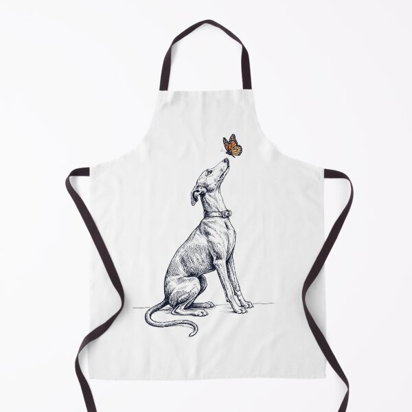 Item preview, Vintage Whippet with Butterfly Dog Lover designed and sold by DoodleTortle.
