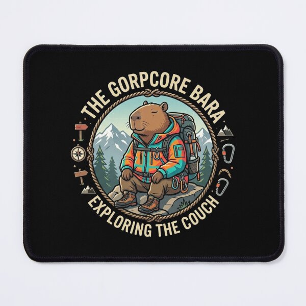 Item preview, The Gorpcore Bara - Funny Outdoor Capybara Hiker Techwear designed and sold by nbg2012.