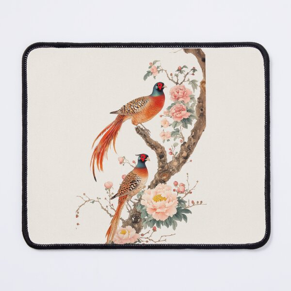 Item preview, Pheasants on Peony Branch Chinoiserie Bird Print designed and sold by BestVarieties.