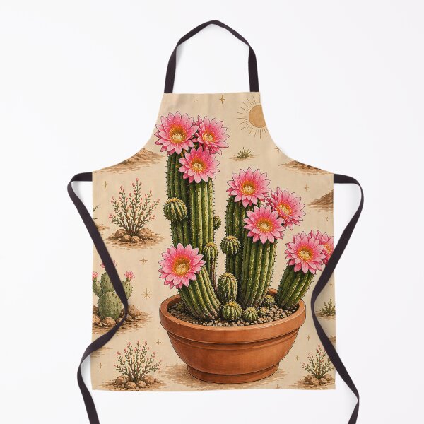 Item preview, Tower Cactus Bloom - Pink Desert Flower Botanical Pattern designed and sold by Myra365Art.