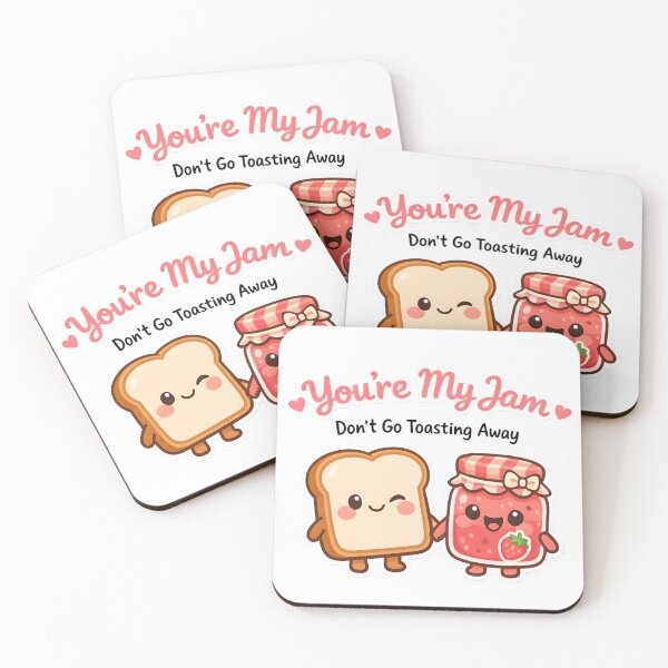 Item preview, You’re My Jam Cute Toast Couple designed and sold by NatalieJeans.