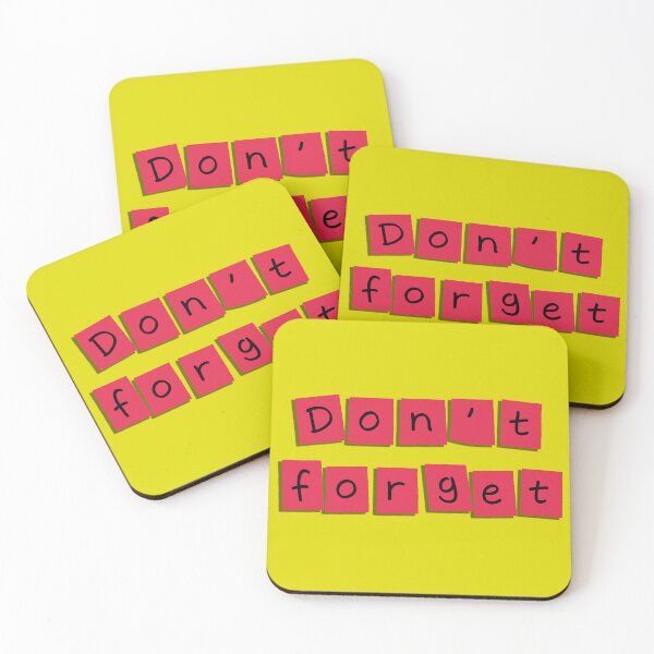 Item preview, "Don't forget" text on a small sticky note! - Red designed and sold by Alan-David.