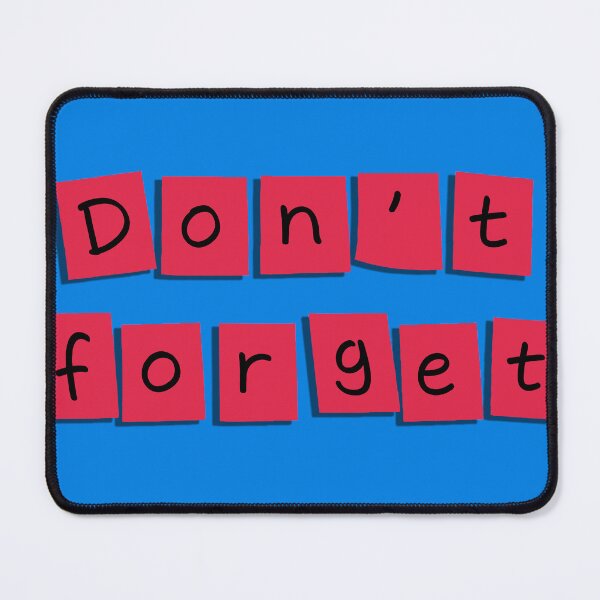 Item preview, "Don't forget" text on a small sticky note! - Red designed and sold by Alan-David.