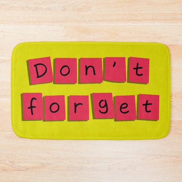 Item preview, "Don't forget" text on a small sticky note! - Red designed and sold by Alan-David.