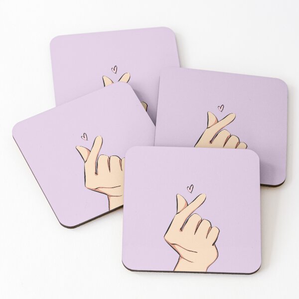 Item preview, Finger Heart Cute Aesthetic Design | Tiny Love Big Meaning Quote | Minimal Korean Style Art designed and sold by NA-art725.