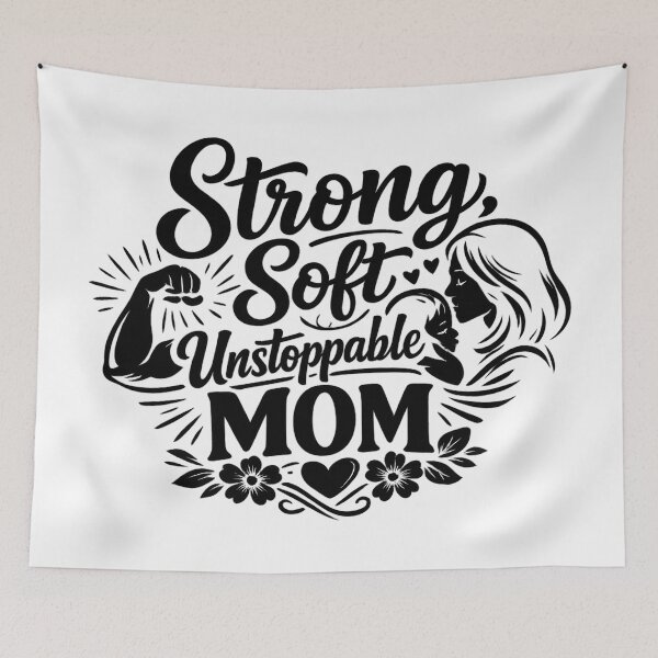 Item preview, Strong Soft Unstoppable Mom – Empowering Motherhood Quote | Mom Life Gift Design designed and sold by Teetreasure2.