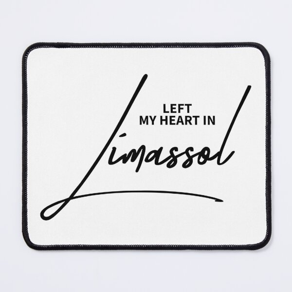 Item preview, Left My Heart In Limassol - Aesthetic Mediterranean Travel Quote designed and sold by ReggieDior.
