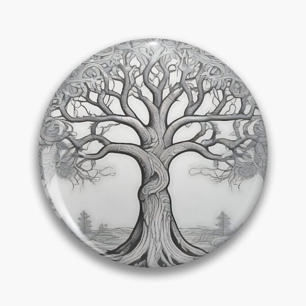 Item preview, Yggdrasil Tree of Life - Norse Mythology Etching Style designed and sold by DarkOriginArts.