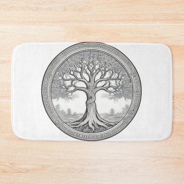 Item preview, Yggdrasil Tree of Life - Norse Mythology Etching Style designed and sold by DarkOriginArts.