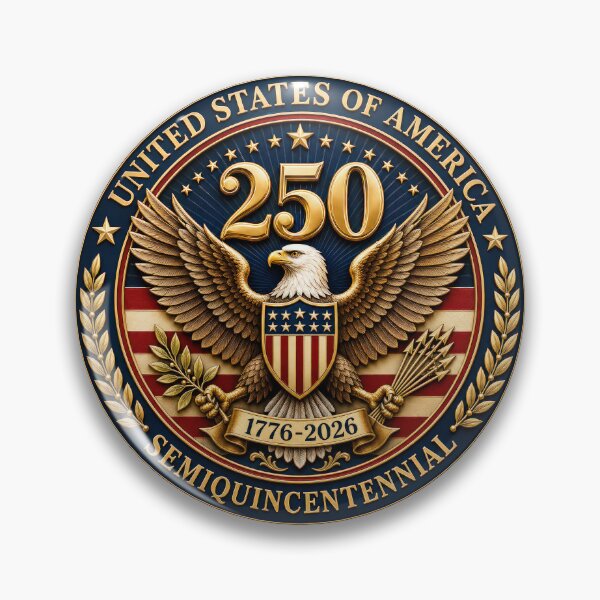 Item preview, Patriotic America 250th Anniversary Crest 1776 to 2026 Semiquincentennial Eagle Seal designed and sold by Cozy-Old-Pub.