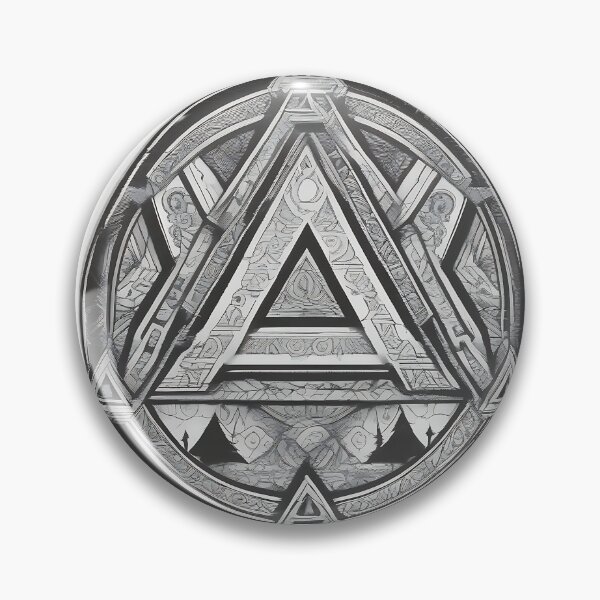 Item preview, Valknut Viking Symbol - Sacred Geometry Norse Etching designed and sold by DarkOriginArts.