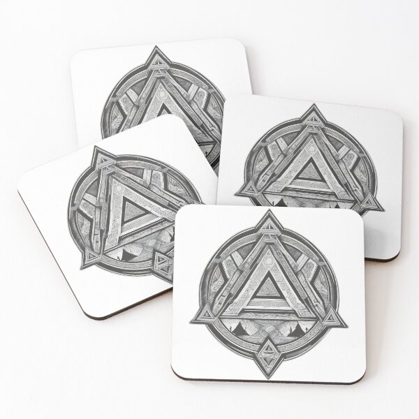 Item preview, Valknut Viking Symbol - Sacred Geometry Norse Etching designed and sold by DarkOriginArts.